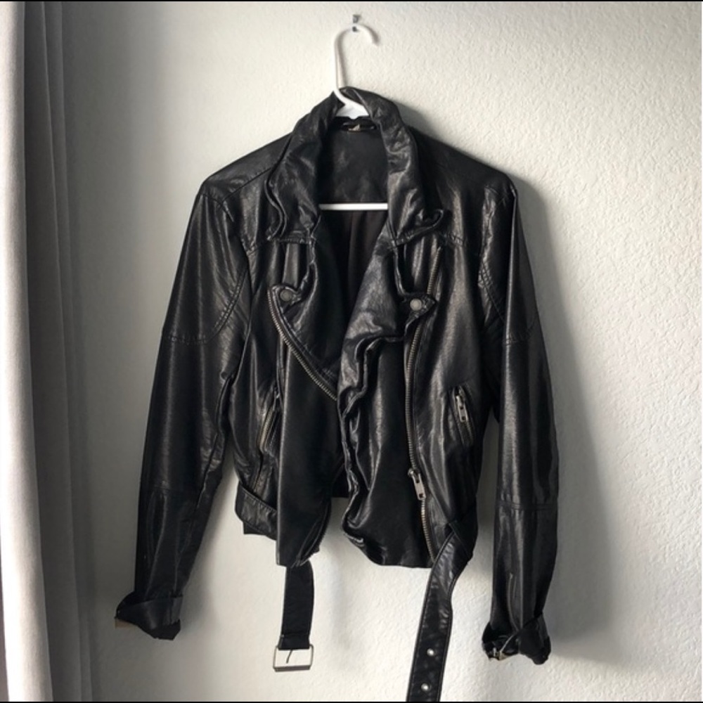 Free people vegan leather jacket